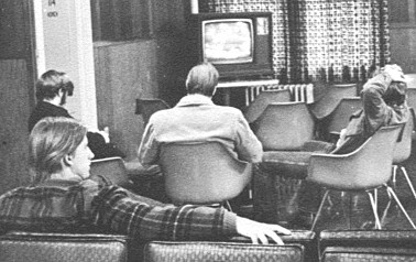 The TV lounge was always 
a popular spot.